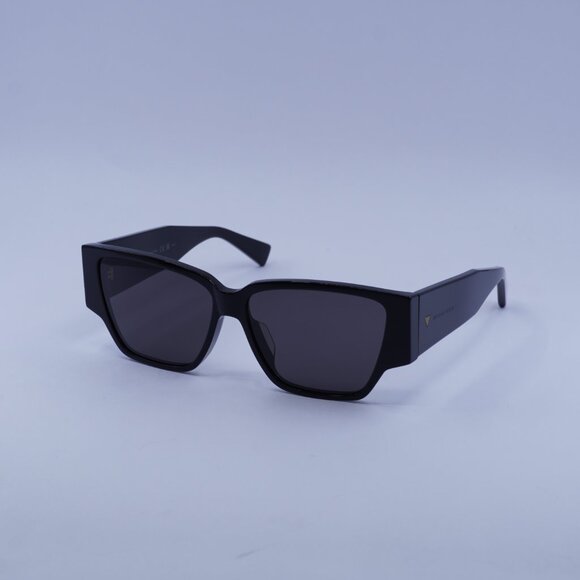 Bottega Veneta BV1285S 001 Sunglasses Black Square Frame, Grey Lenses main image 4